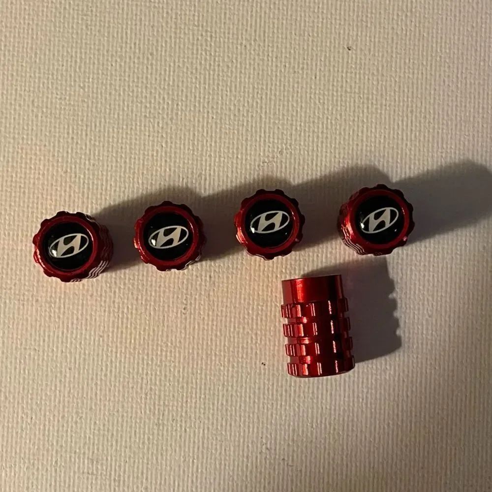 Hyundai valve Stem caps in Red set of 5 NWT